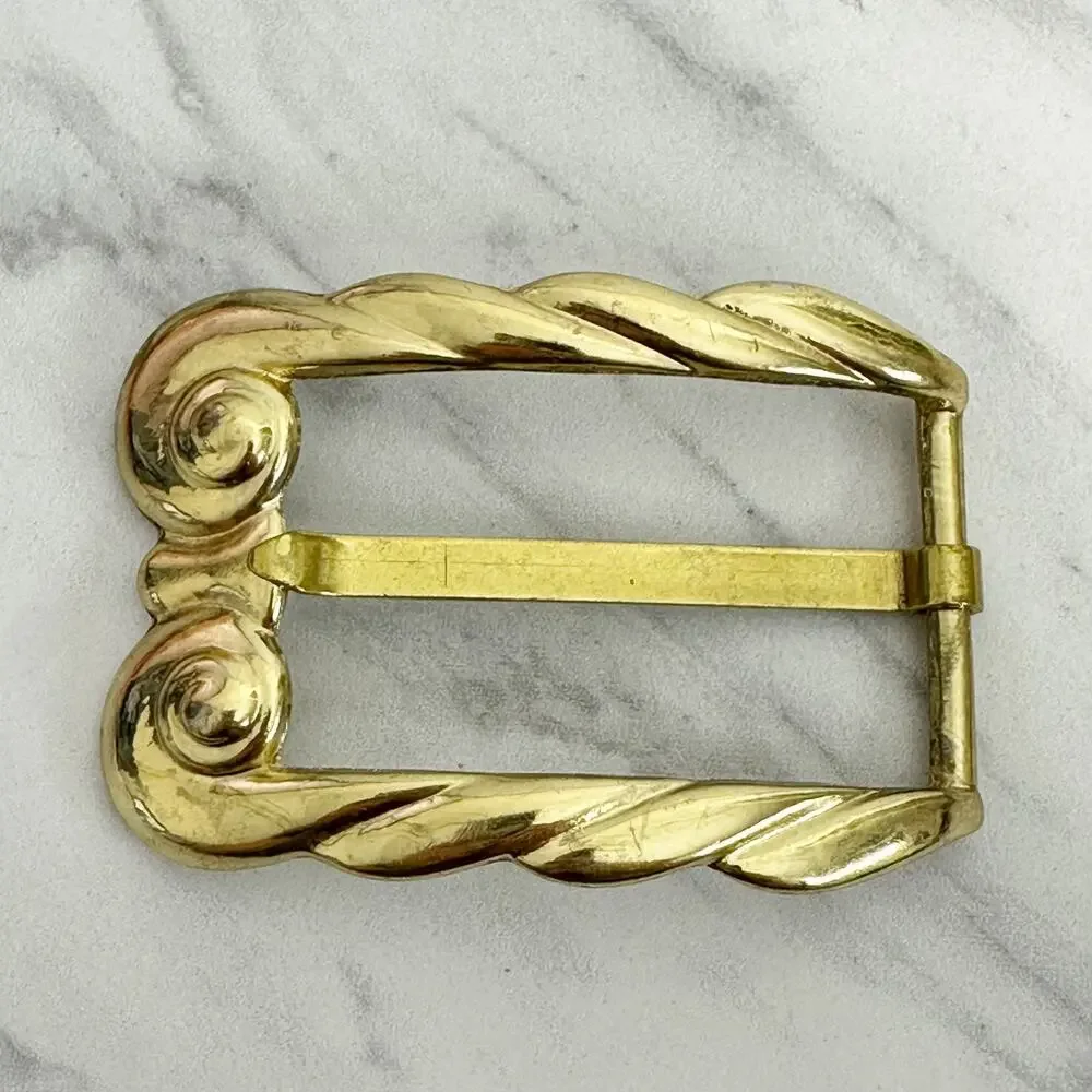 Vintage Chunky Gold Tone Belt Buckle
